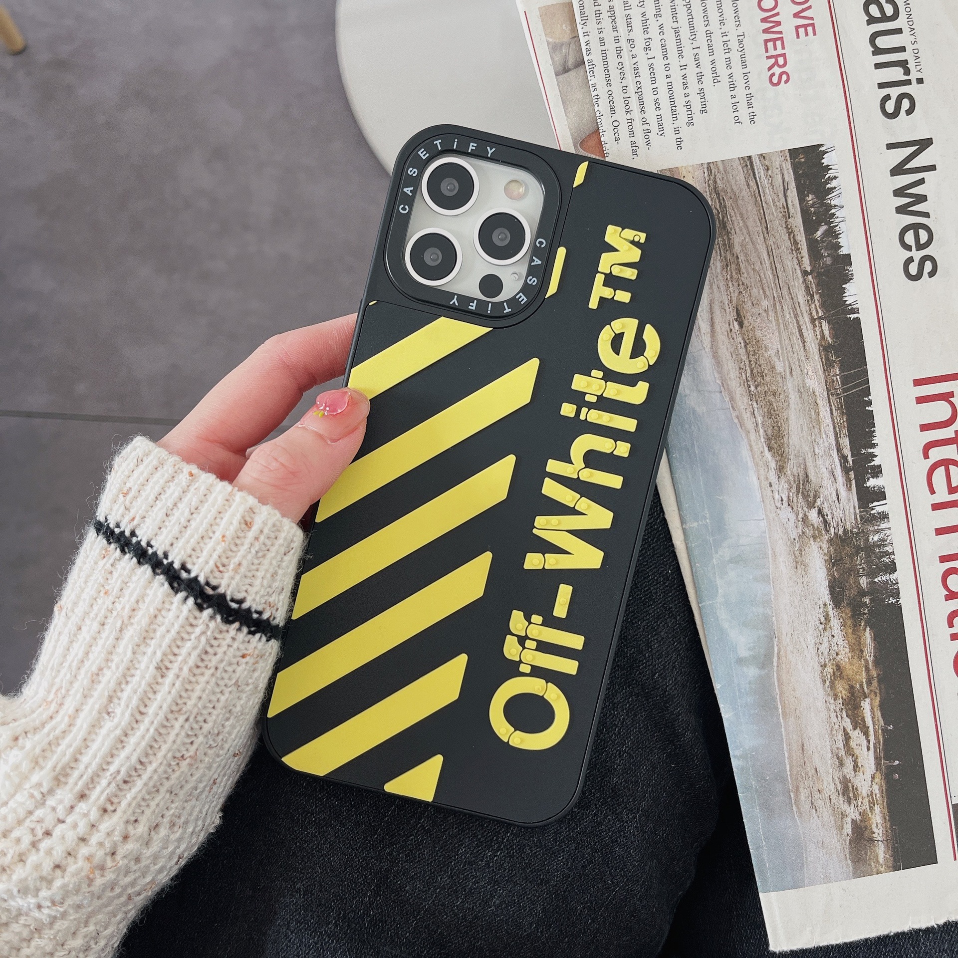 Street Stripe OW iPhone Case 