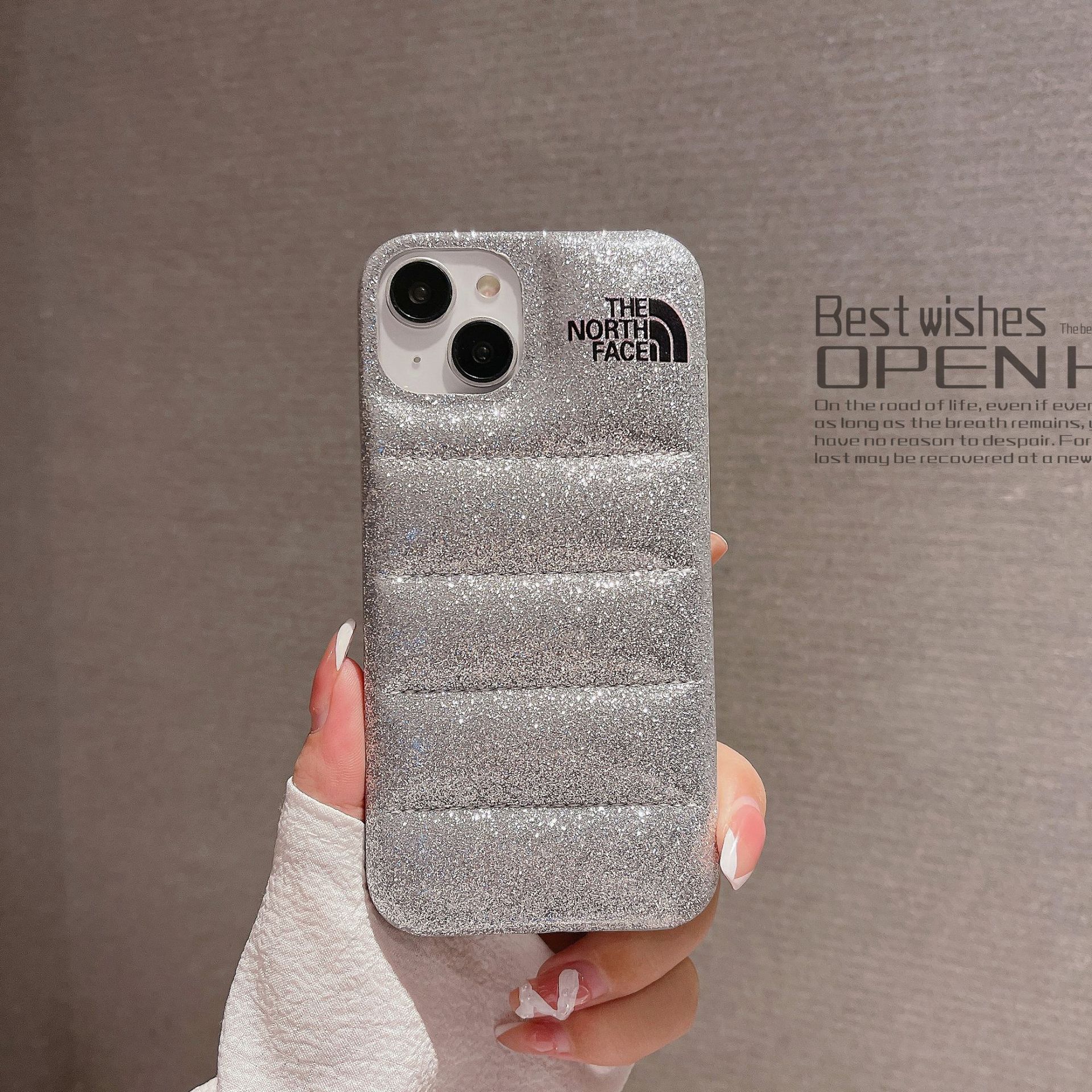  NF Glitter Down Jacket iPhone Case