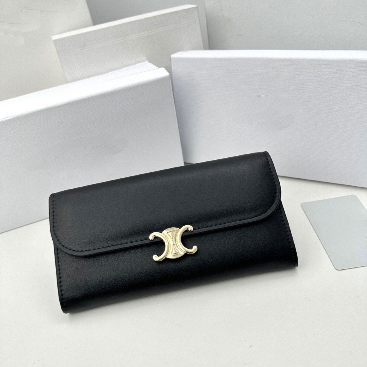 luxurious Leather Flap Wallet