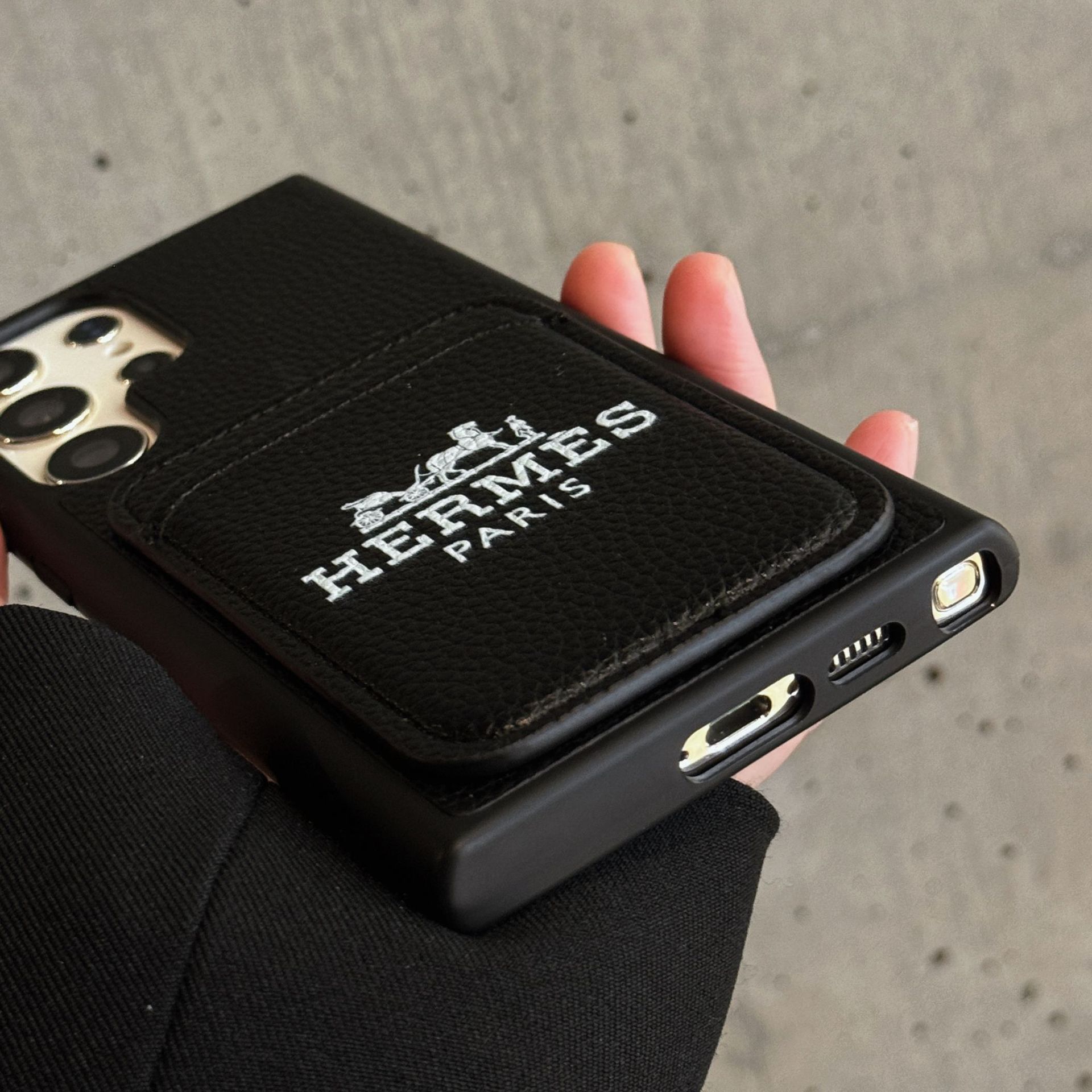 Leather Samsung Wallet Case-Litchi Pattern 