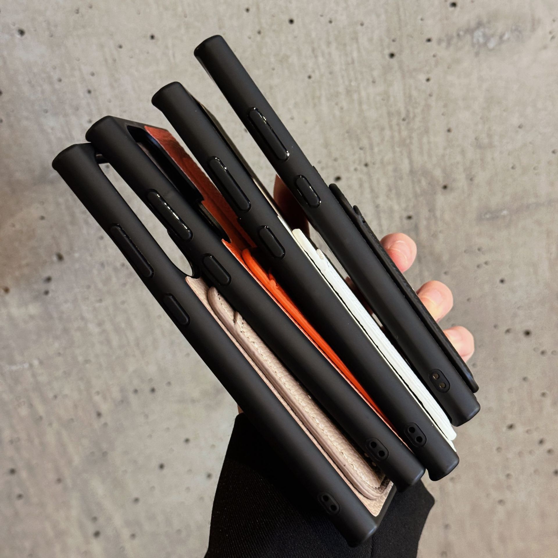 Leather Samsung Wallet Case-Litchi Pattern 