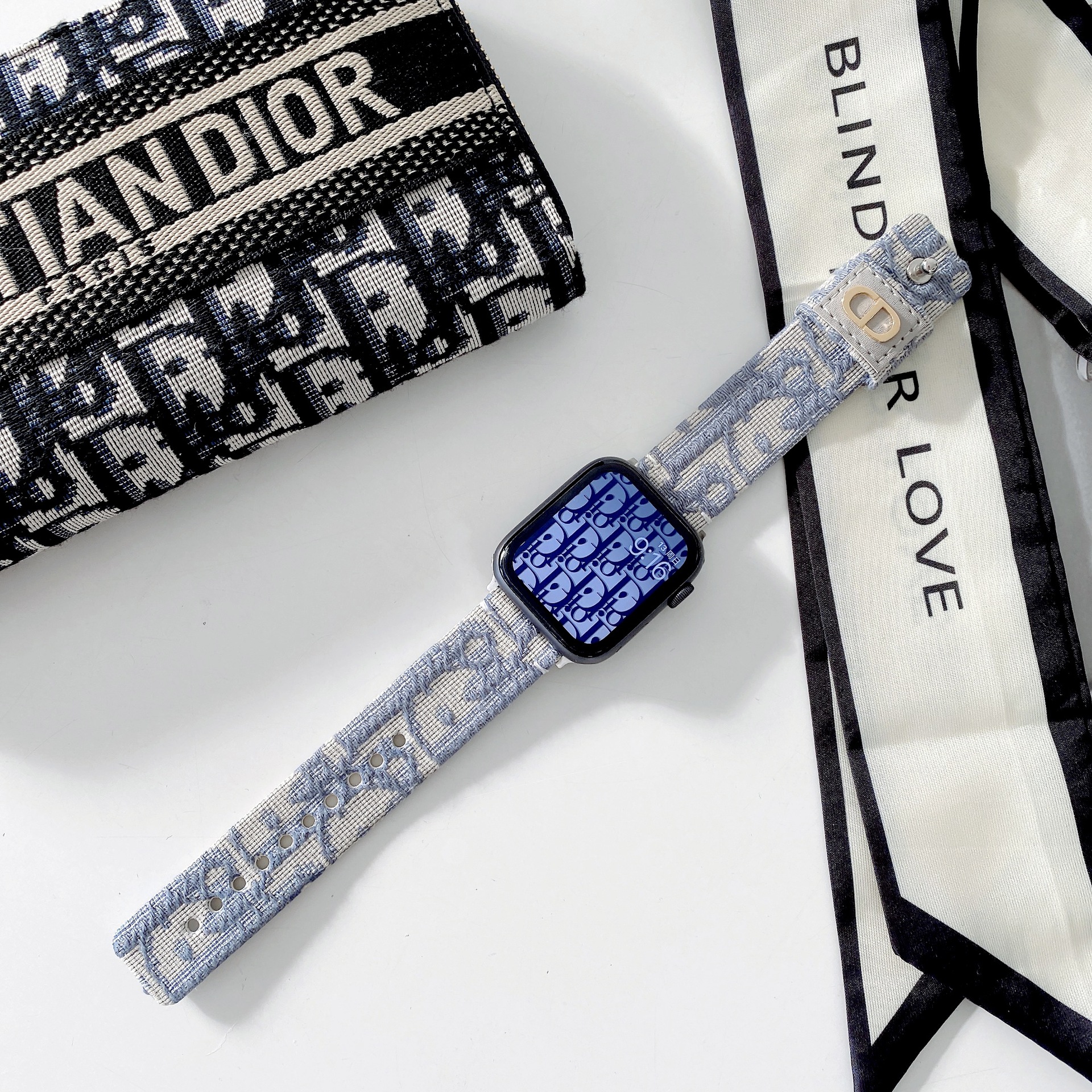 Vintage canvas CD Apple Watch Bands