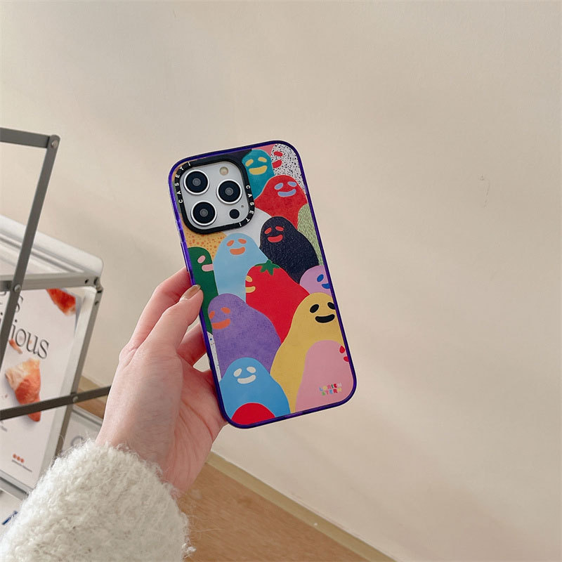 Colorful ghosts iPhone Case