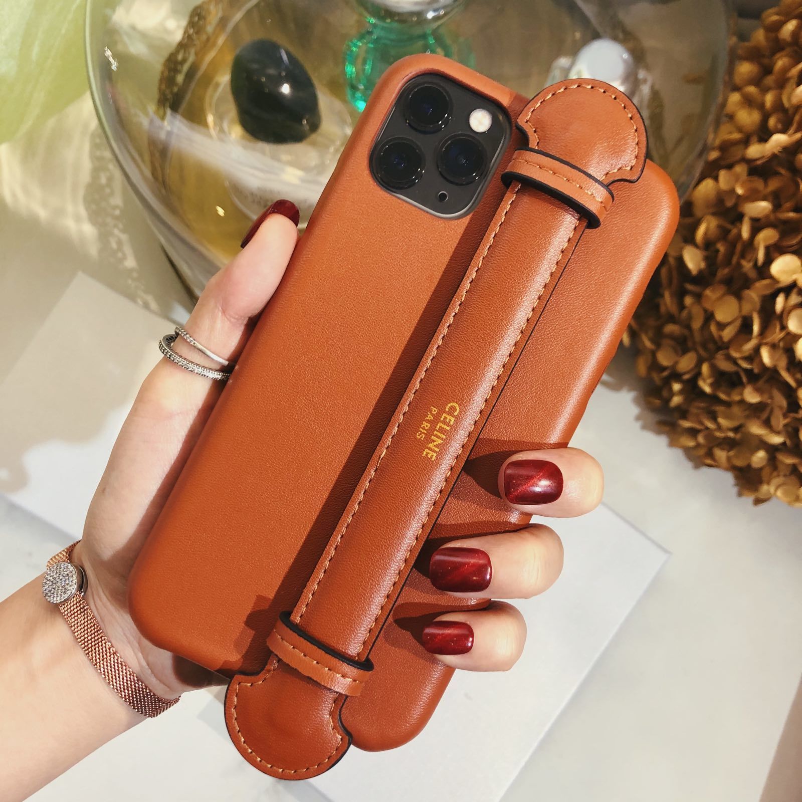 Luxurious Leather CL iPhone Case 