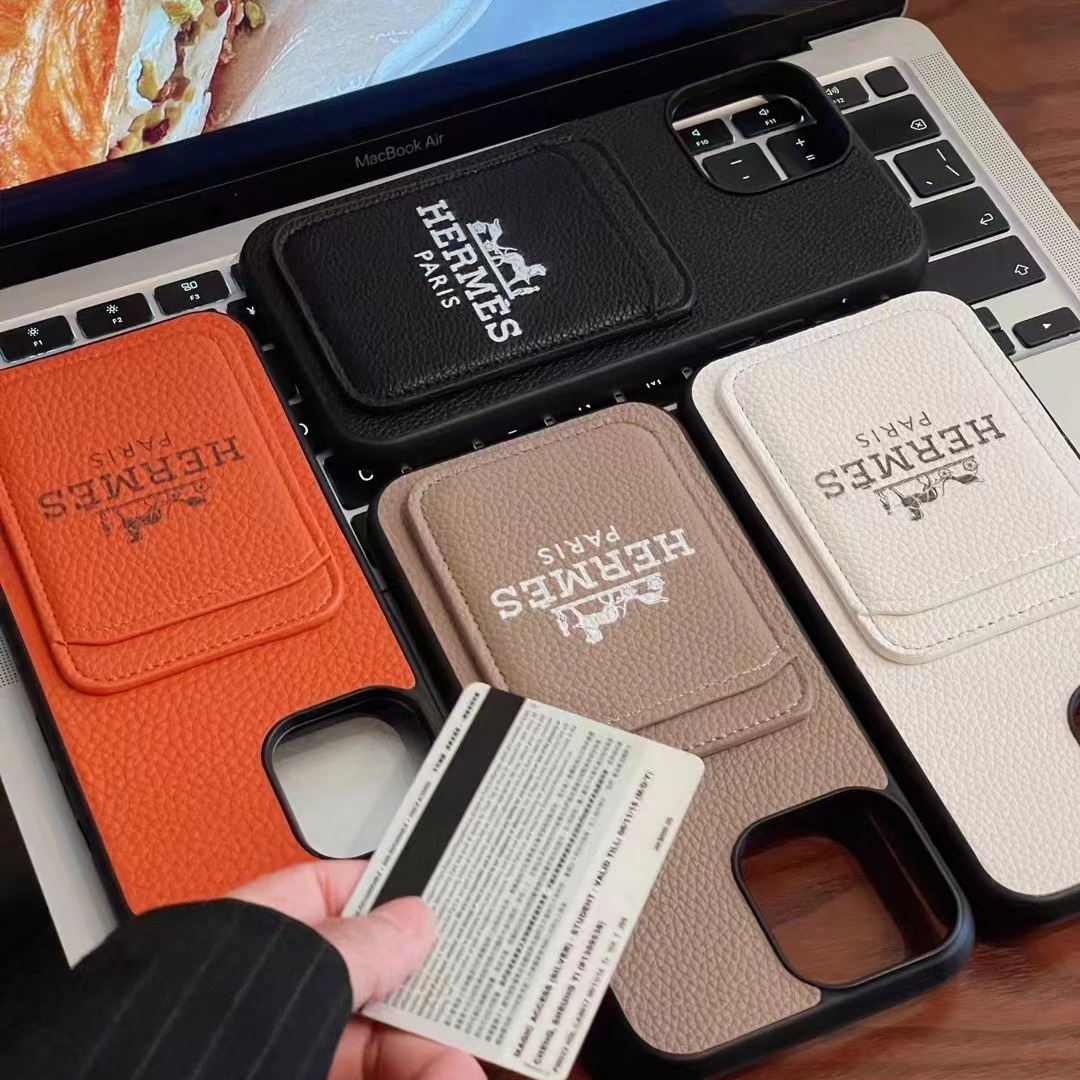 Leather iPhone Wallet Case-Litchi Pattern