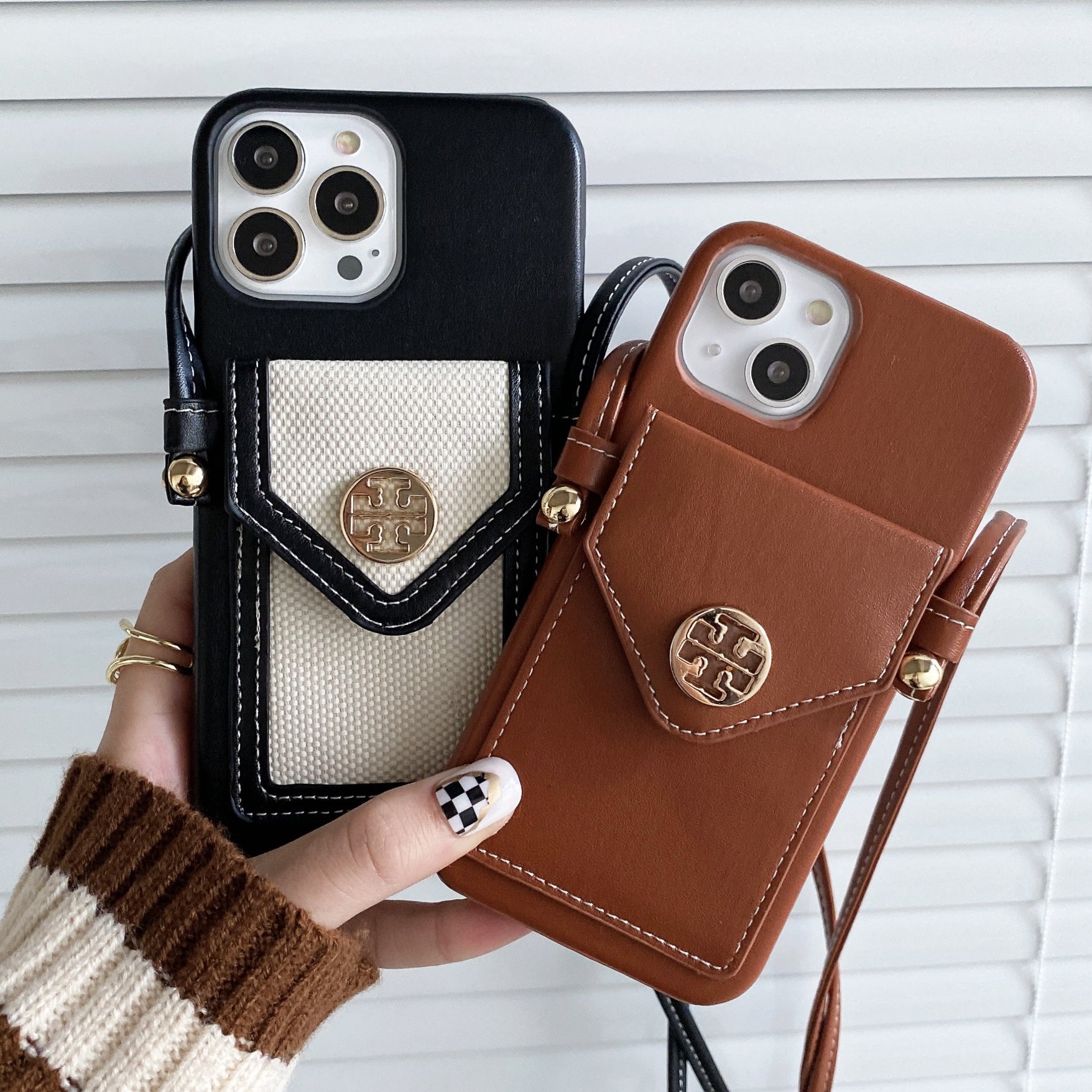 Leather iPhone Wallet Case With Crossbody Strap-BELKCASE