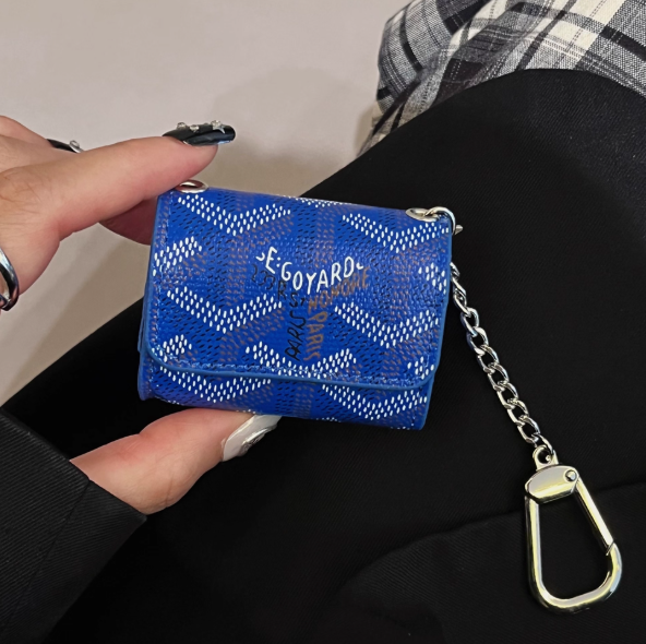 Goyard Luxury Leather Airpods Case