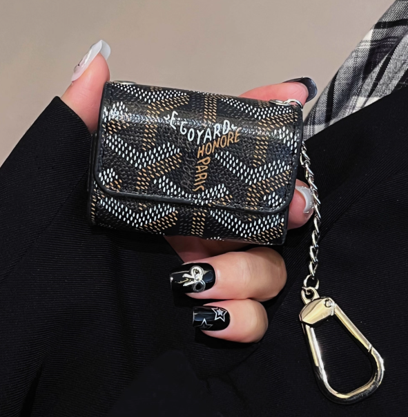 Goyard Luxury Leather Airpods Case