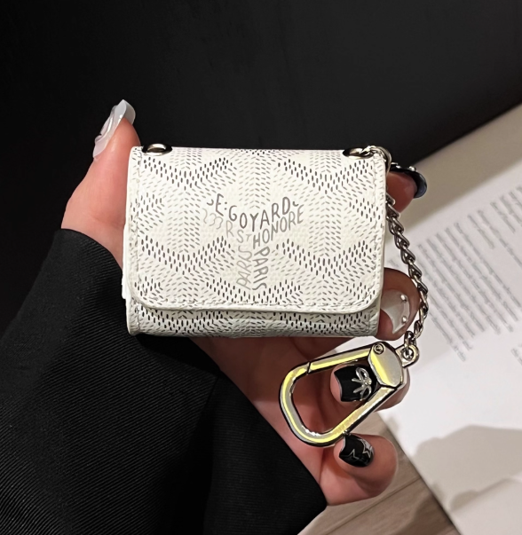Goyard Luxury Leather Airpods Case 