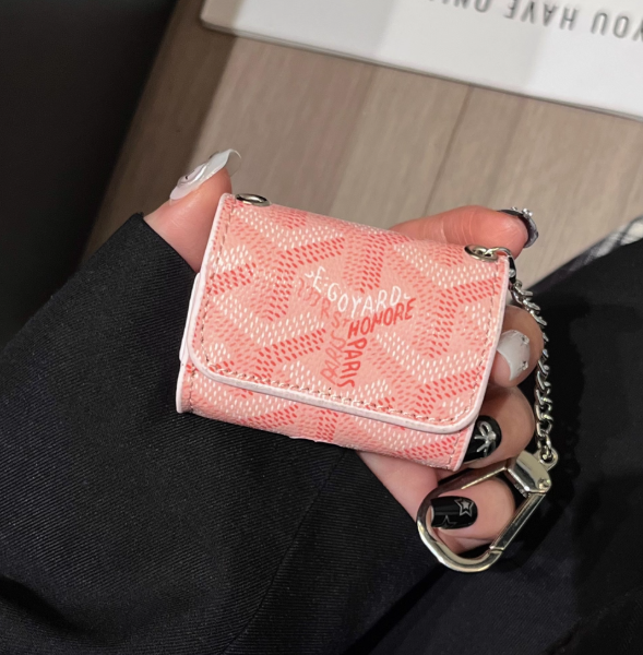 Goyard Luxury Leather Airpods Case