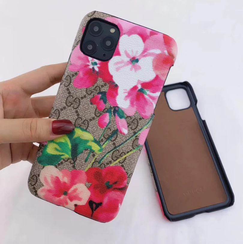 Gucci Flowers Leather iPhone Case