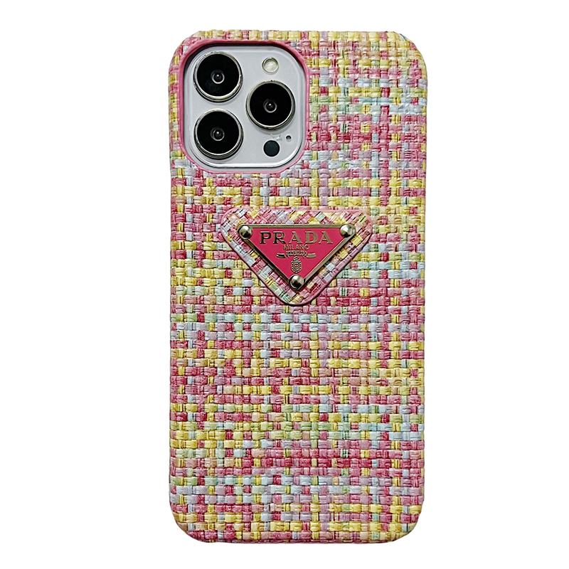 Woven Metal Triangle Label PR iPhone Case