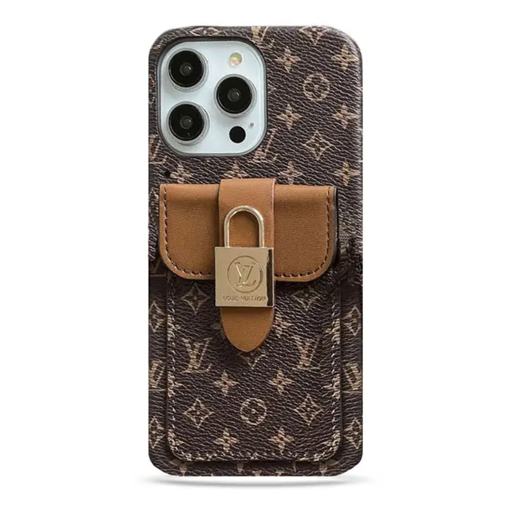Louis Vuitton Monogram iPhone Wallet Case With Card Holder and Strap