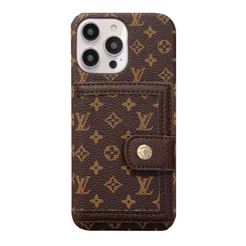 Monogram Leather iPhone Wallet Case