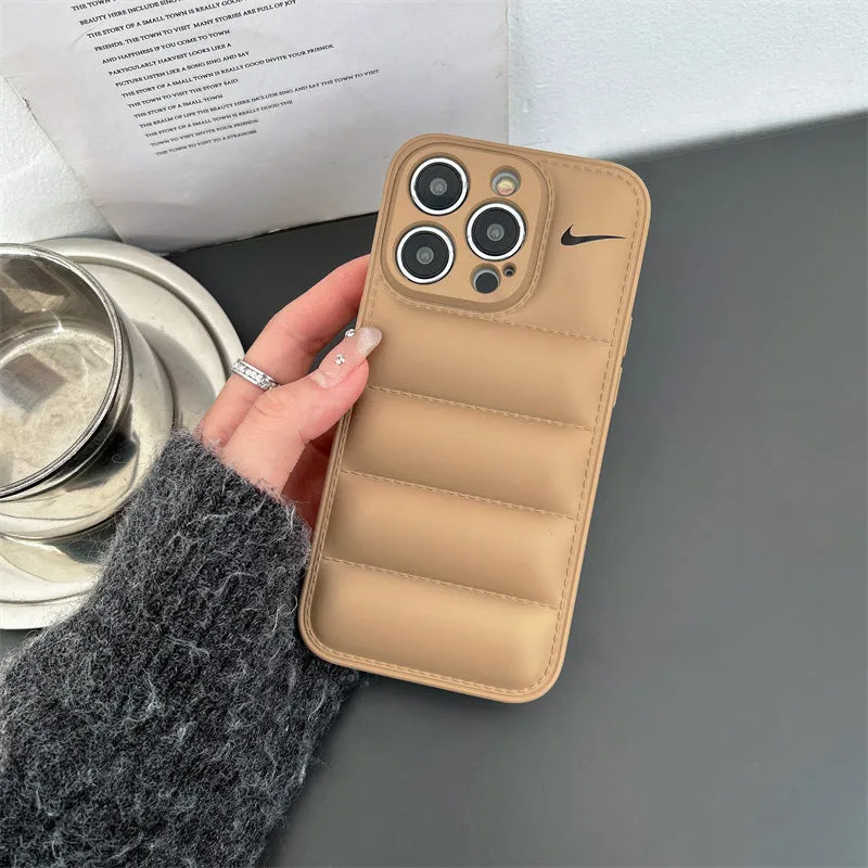3D Goose Down Jacket Trend iphone Case-Soft Cushioning