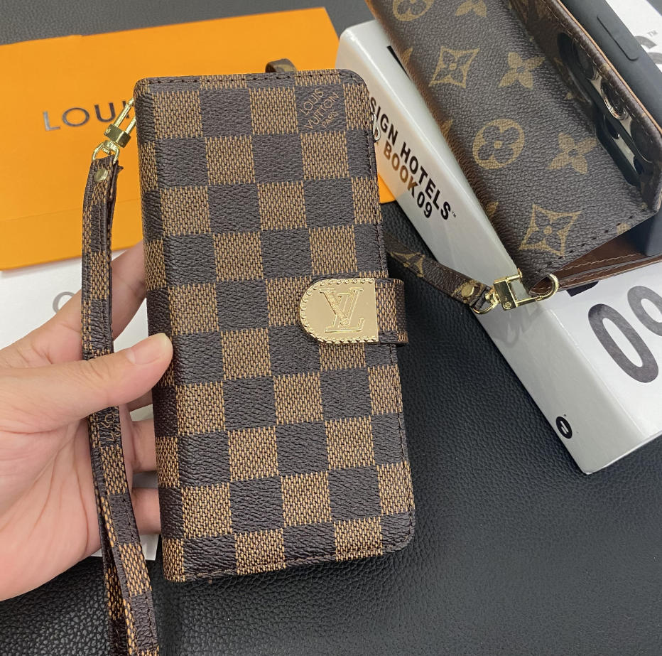 Louis Vuitton Gucci Luxury Leather Samsung Wallet Case 