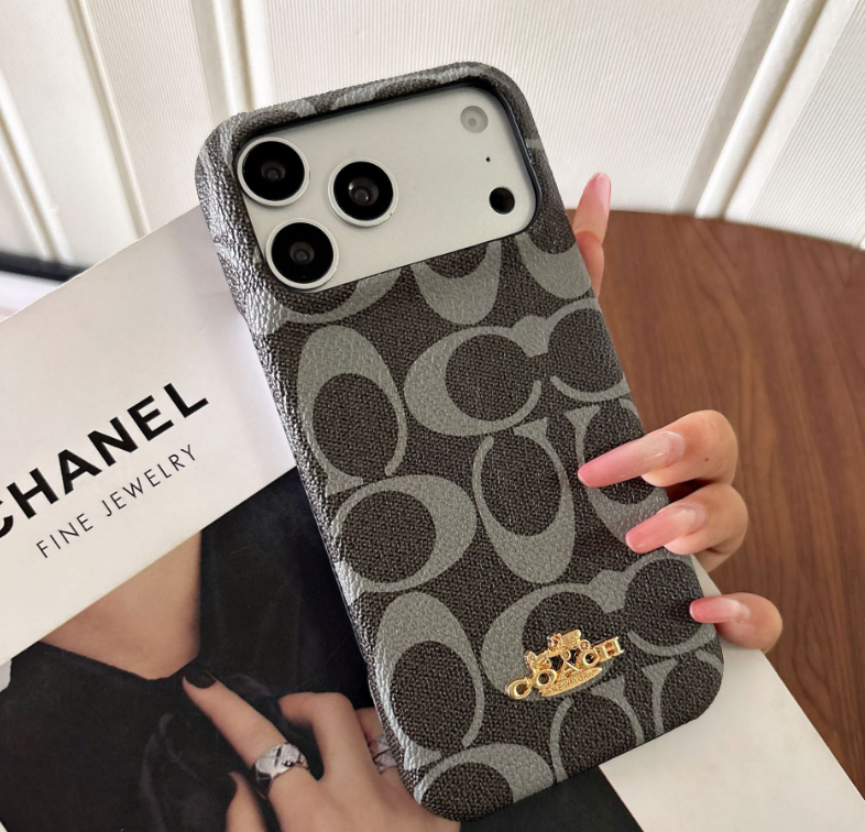 Coach Rainbow Leather iPhone Case