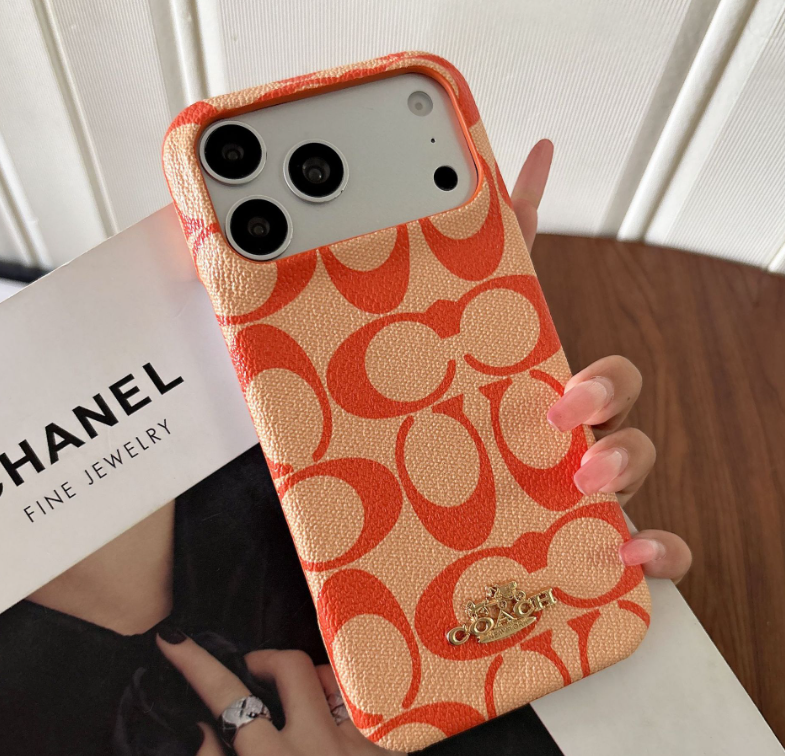 Coach Rainbow Leather iPhone Case