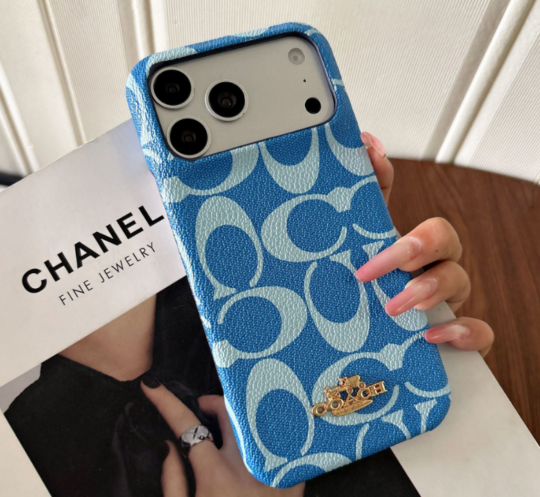 Coach Rainbow Leather iPhone Case