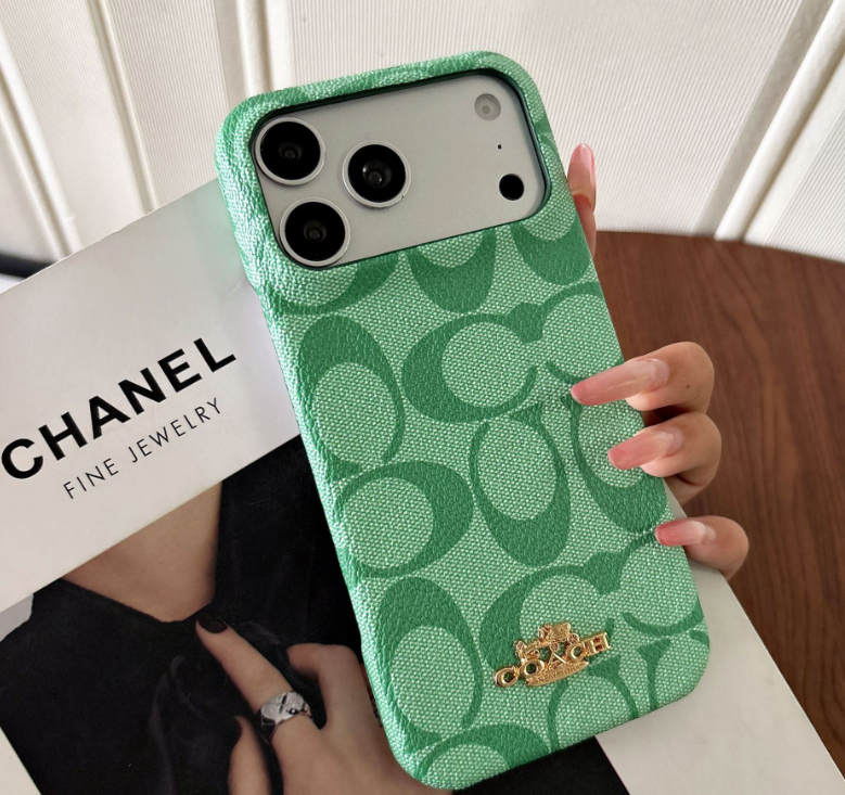 Coach Rainbow Leather iPhone Case