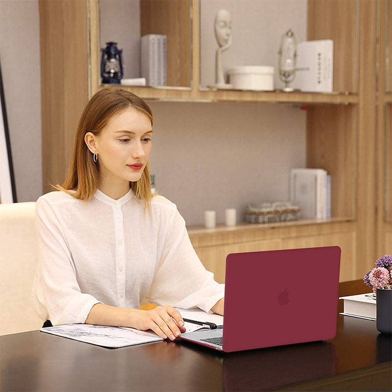 Frosted Wine Red Macbook case customizable-BELKCASE