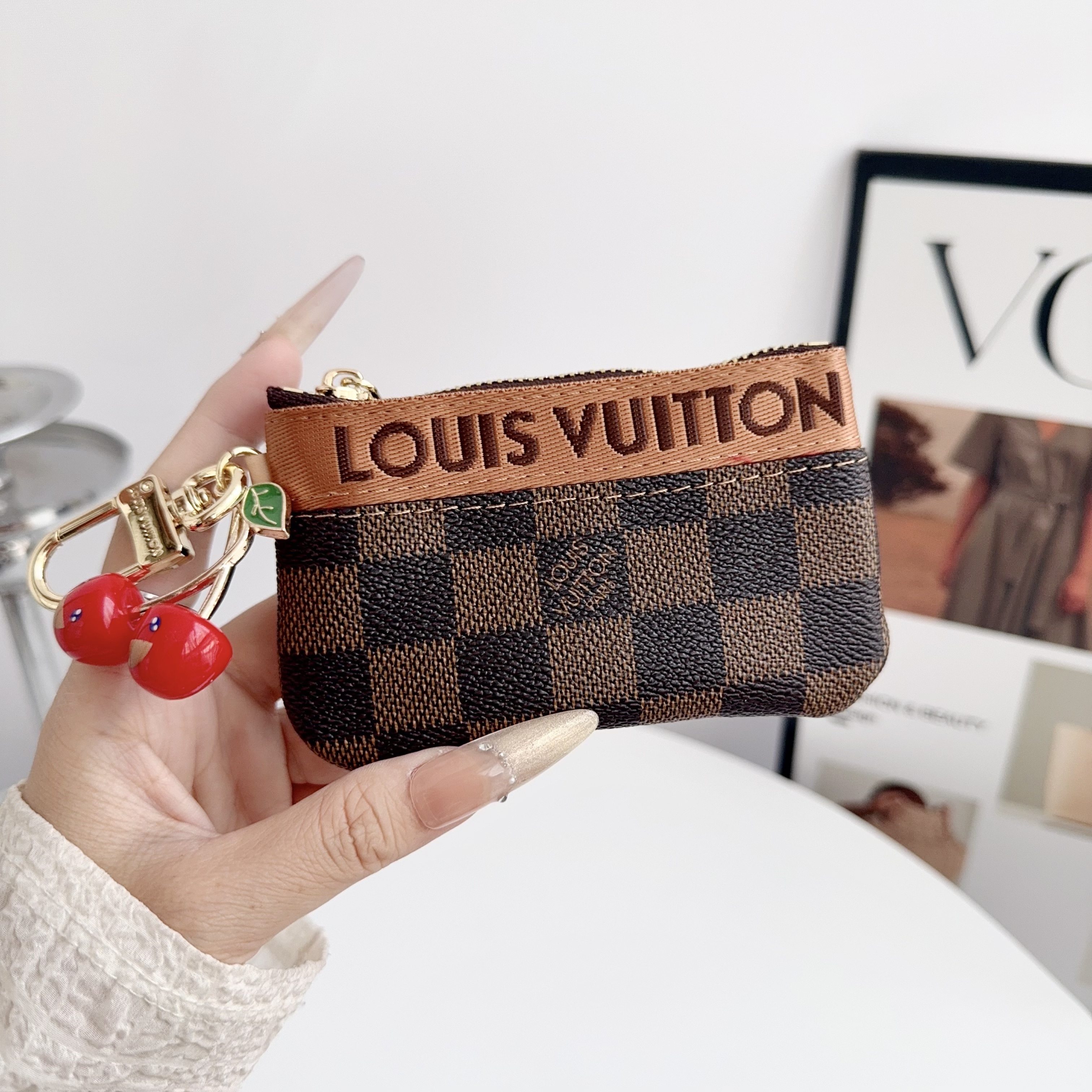 Louis Vuitton Cherry Luxury Leather Coin Purse