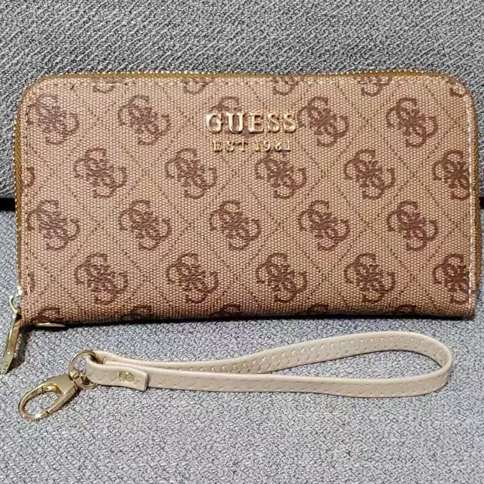 luxurious Leather Zipper Long Wallet