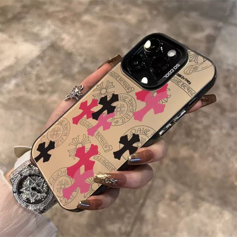 Chrome Hearts iPhone Case- Electroplated laser glitter