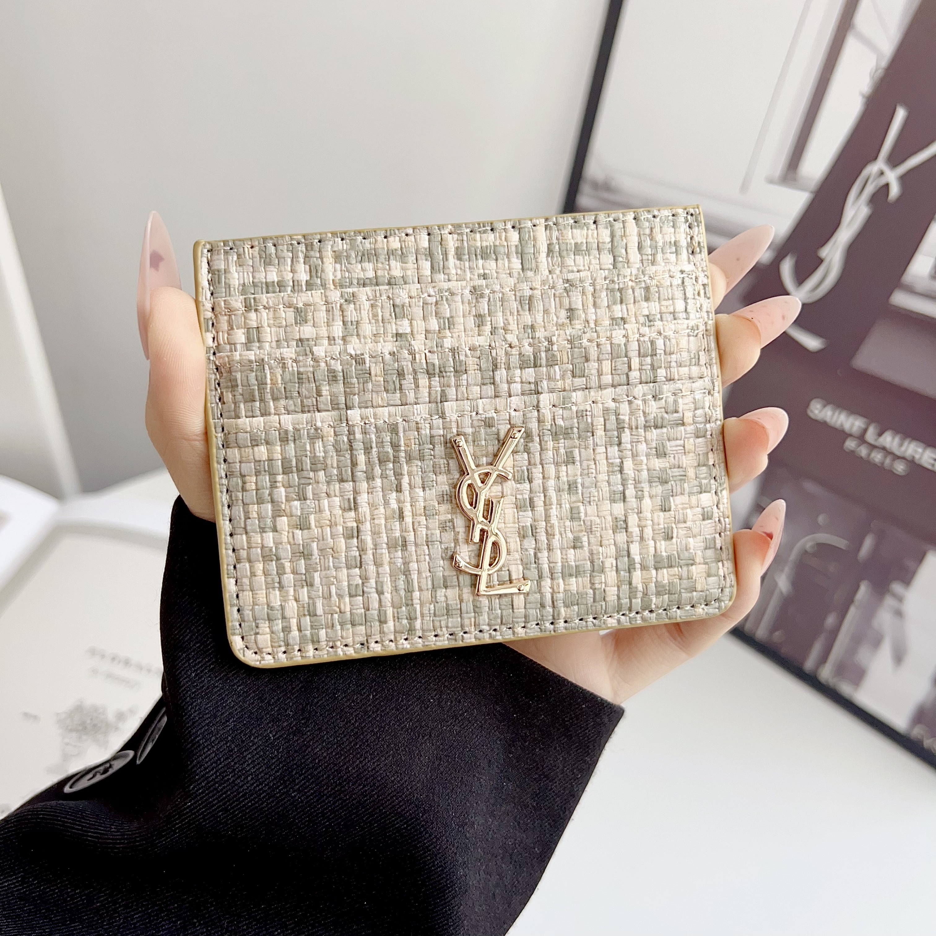 YSL Braided  Wallet Card Holder