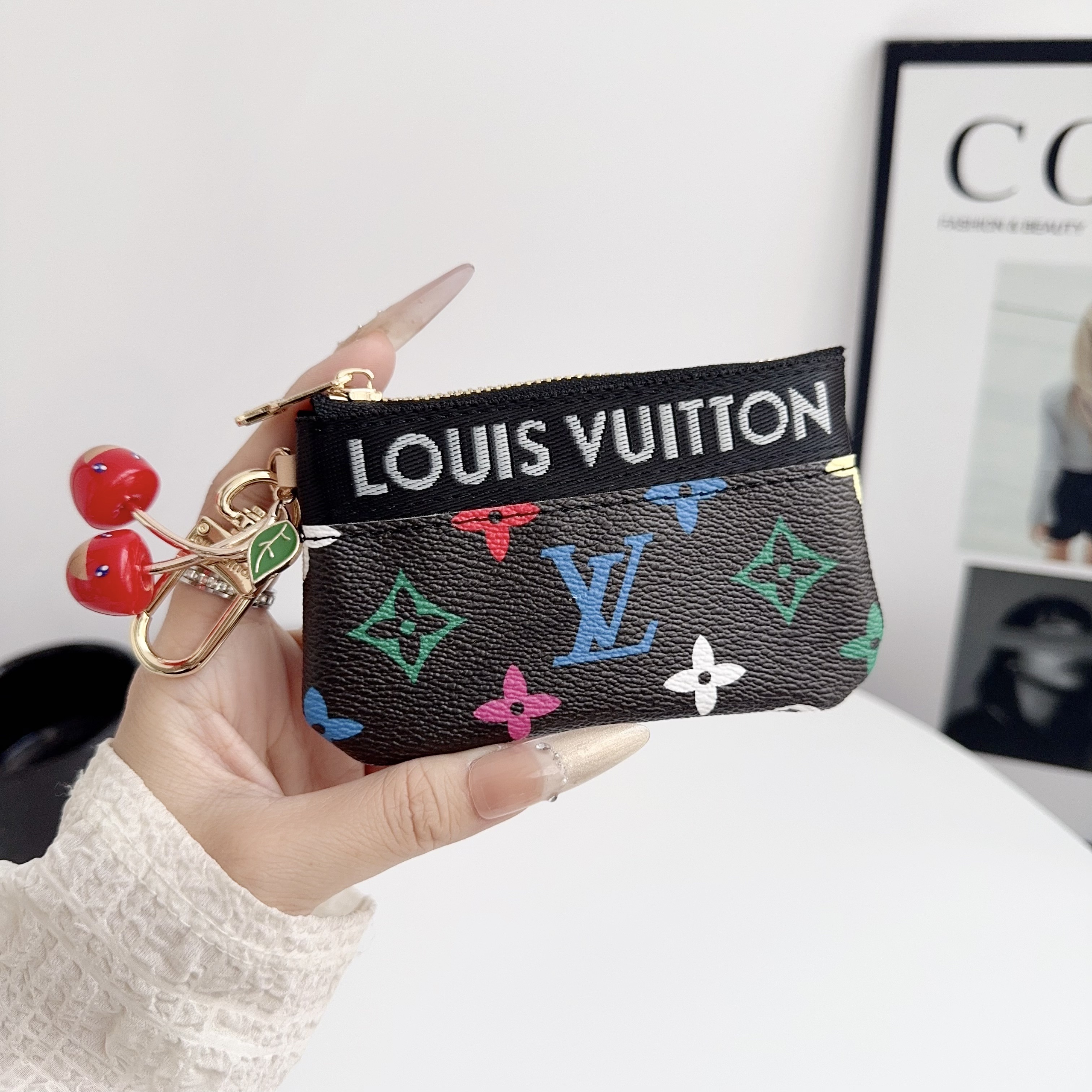Louis Vuitton Cherry Luxury Leather Coin Purse