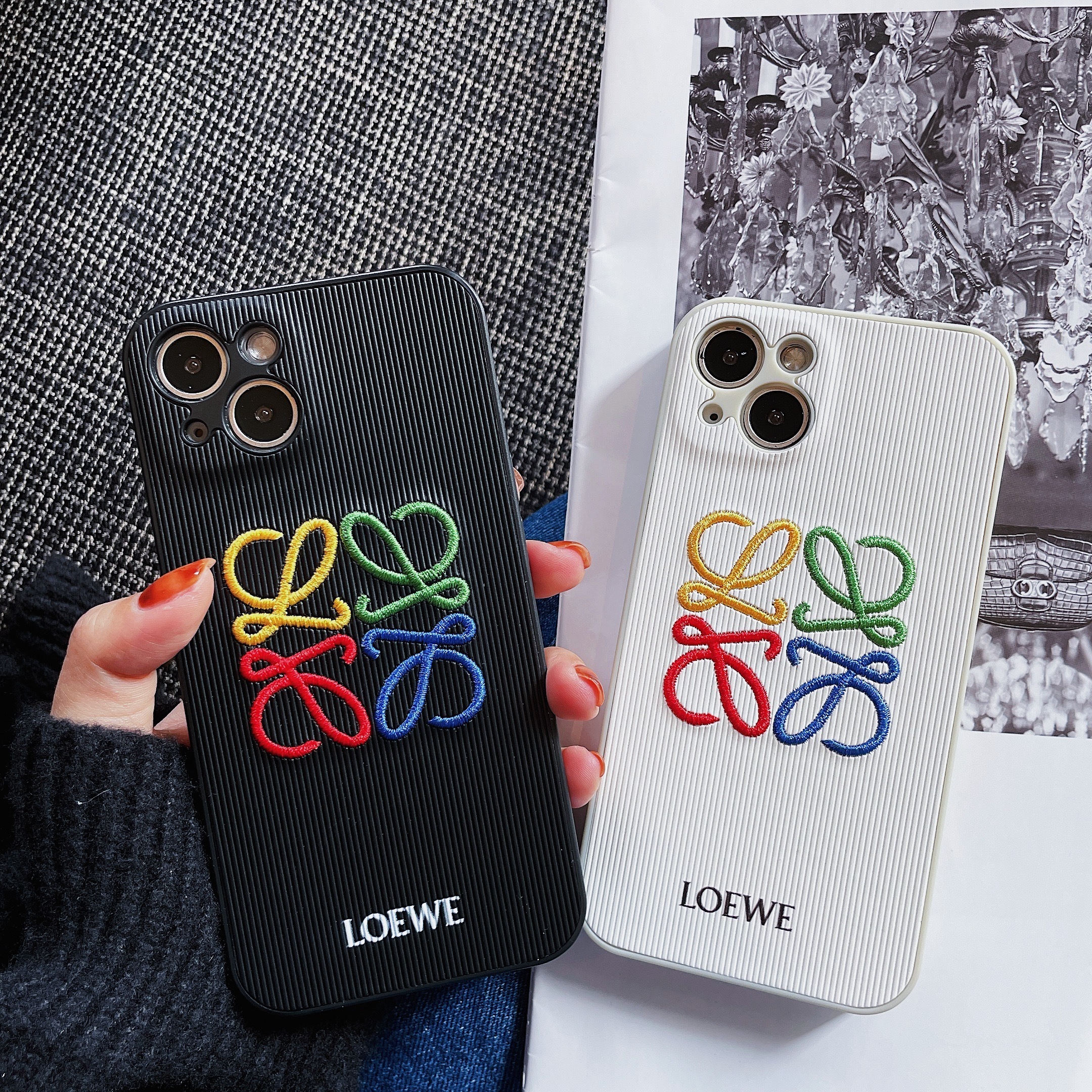 Loewe Embroidered iPhone Case