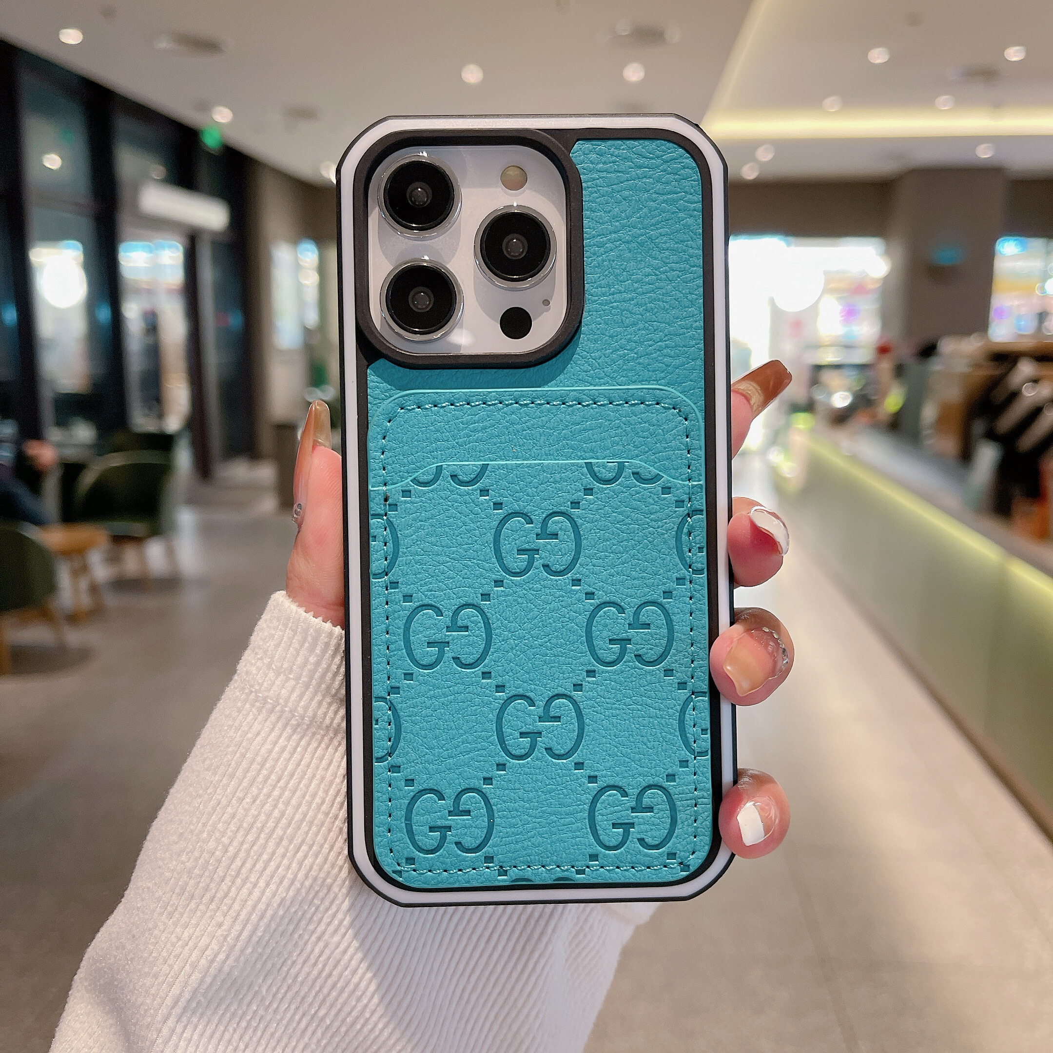 Gucci Leather iPhone Wallet Case 