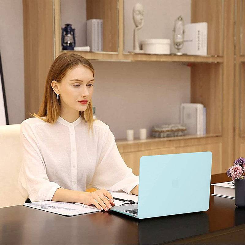 Frosted Water Cyan Macbook case customizable-BELKCASE