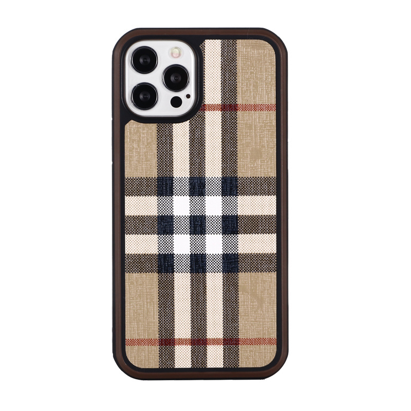  Burberry Luxury Leather iPhone Case 