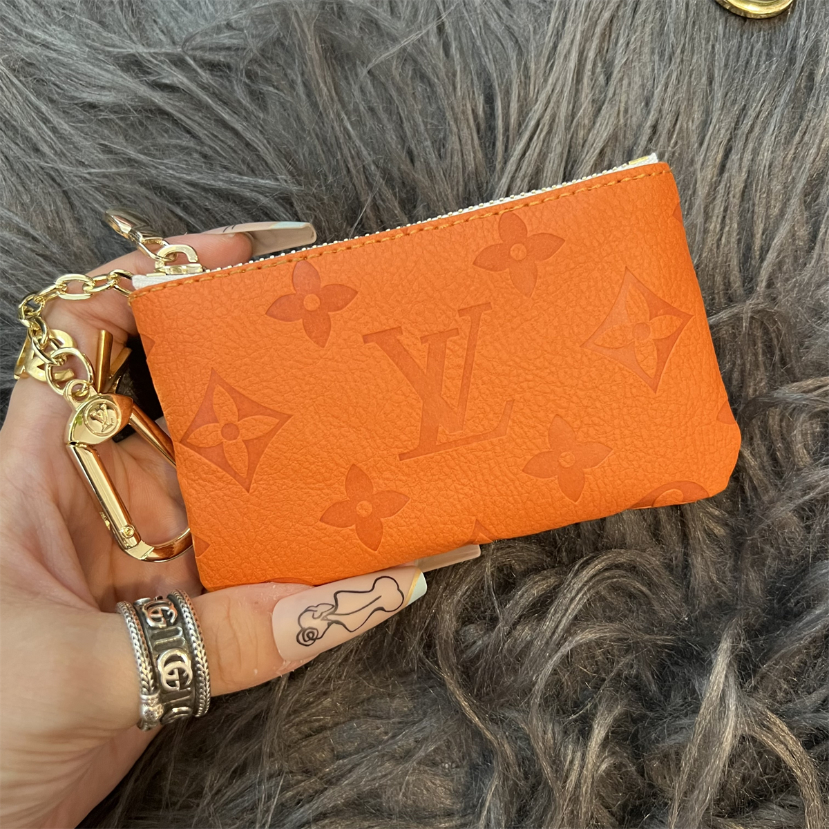 Luxury Leather Zipper Coin Purse