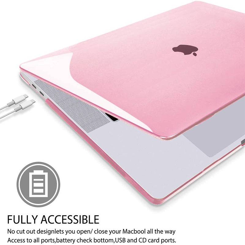 Transparent pink Macbook case customizable-BELKCASE