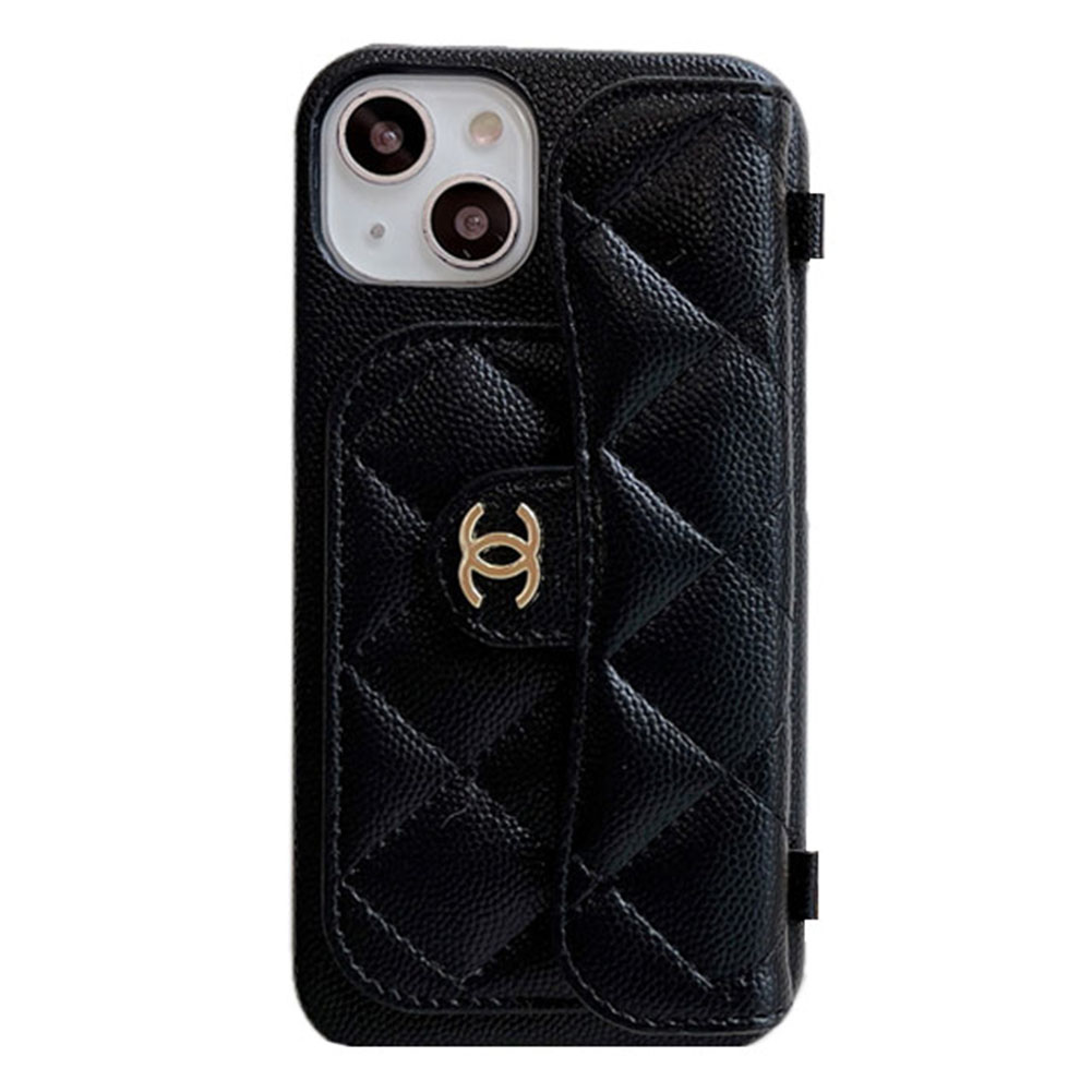 Leather iPhone Wallet Case With Crossbody Strap Magnetic Flip Cover