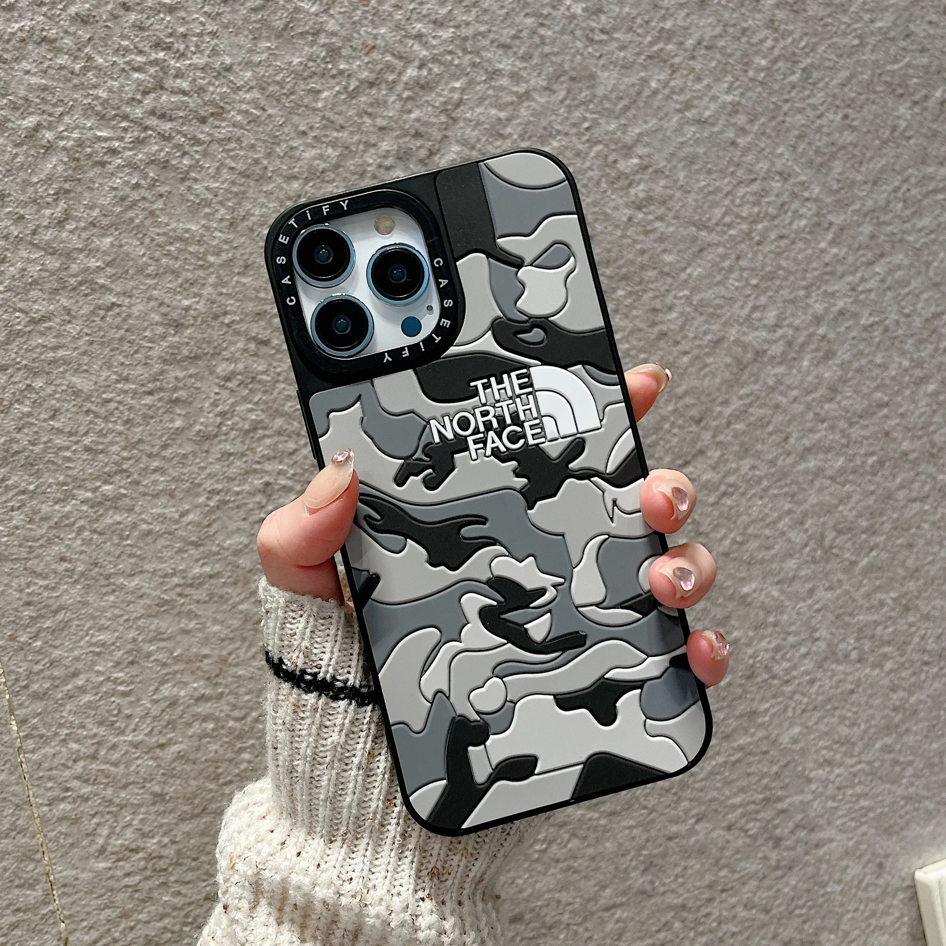 The North Face iPhone Case- Camouflage style Silicone 