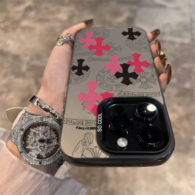 Chrome Hearts iPhone Case- Electroplated laser glitter