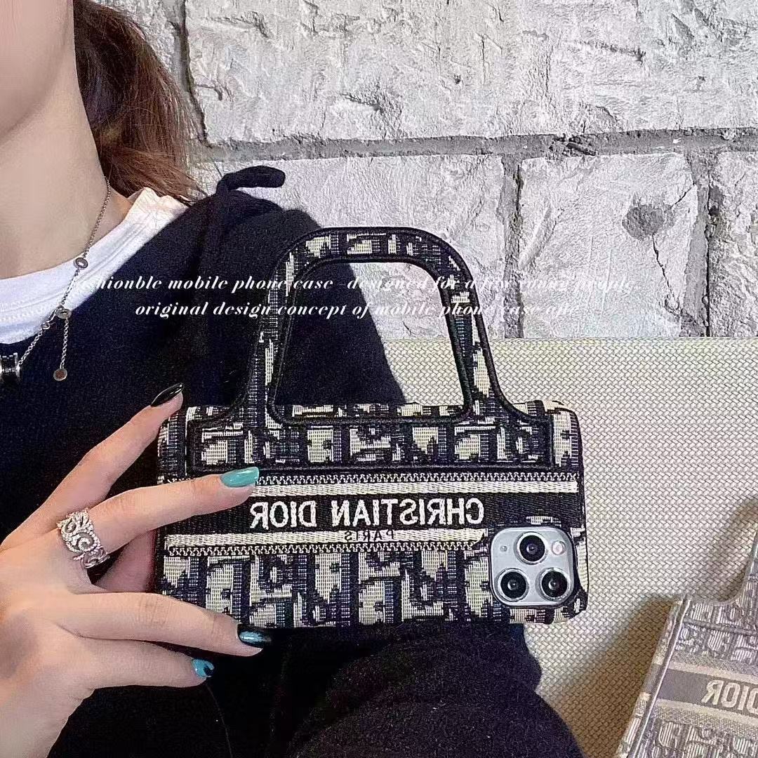 Dior Embroidered iPhone Hand Case