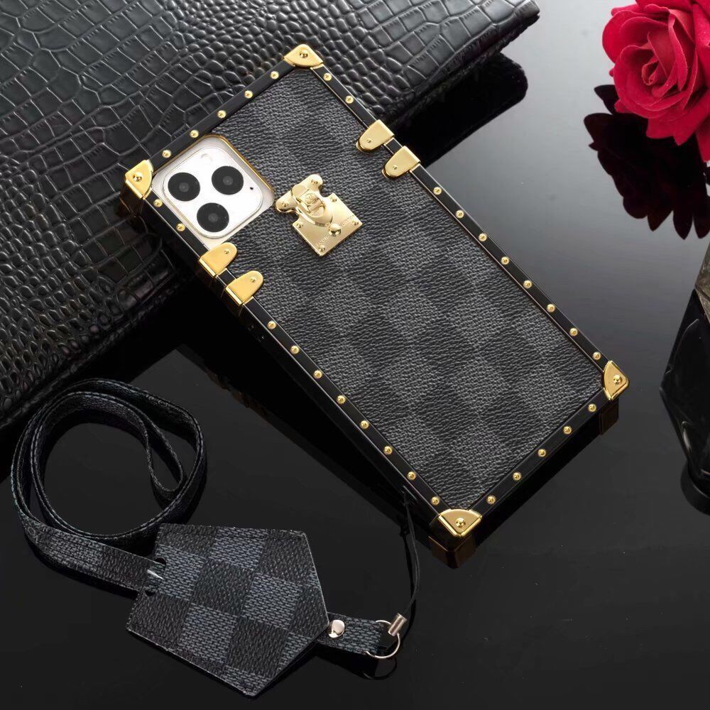 Louis Vuitton Monogram Leather Square iPhone Case with Bracelet