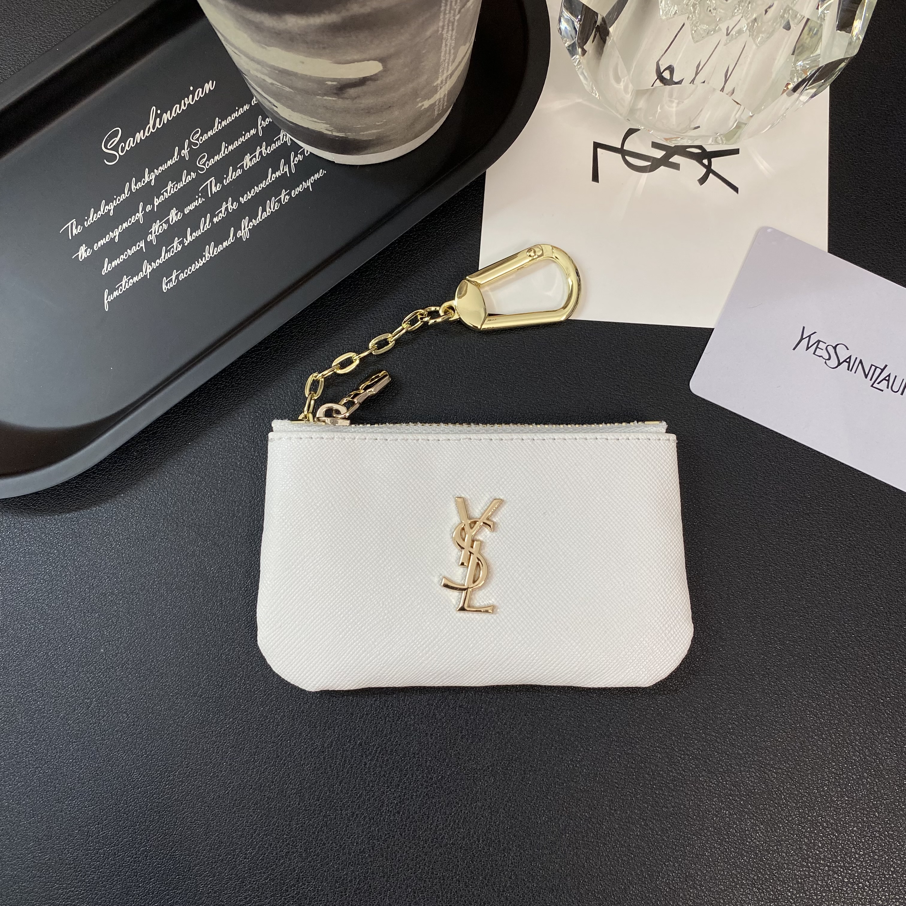 Luxury Leather Zipper Coin Purse