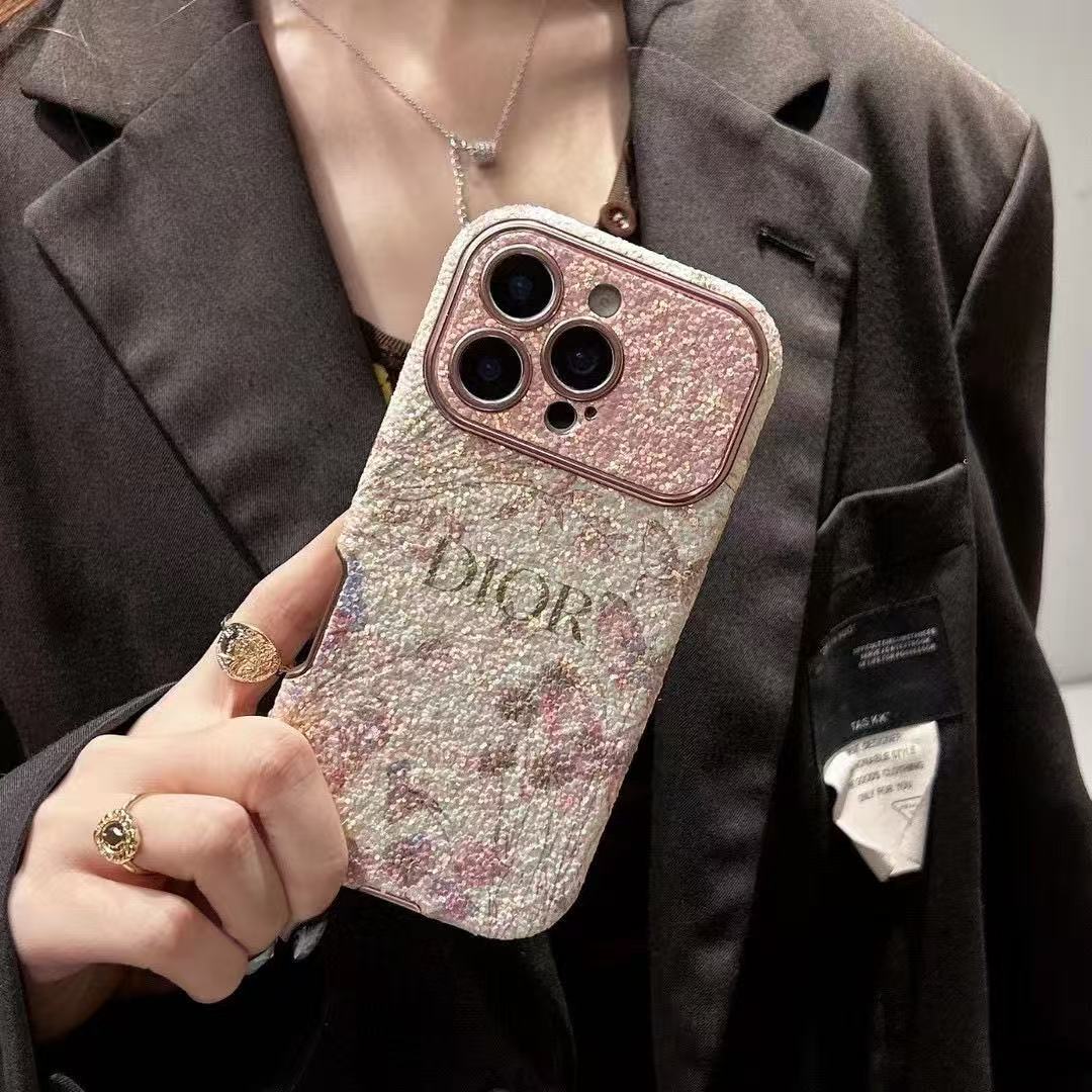 Dior sequined leather iPhone Case 