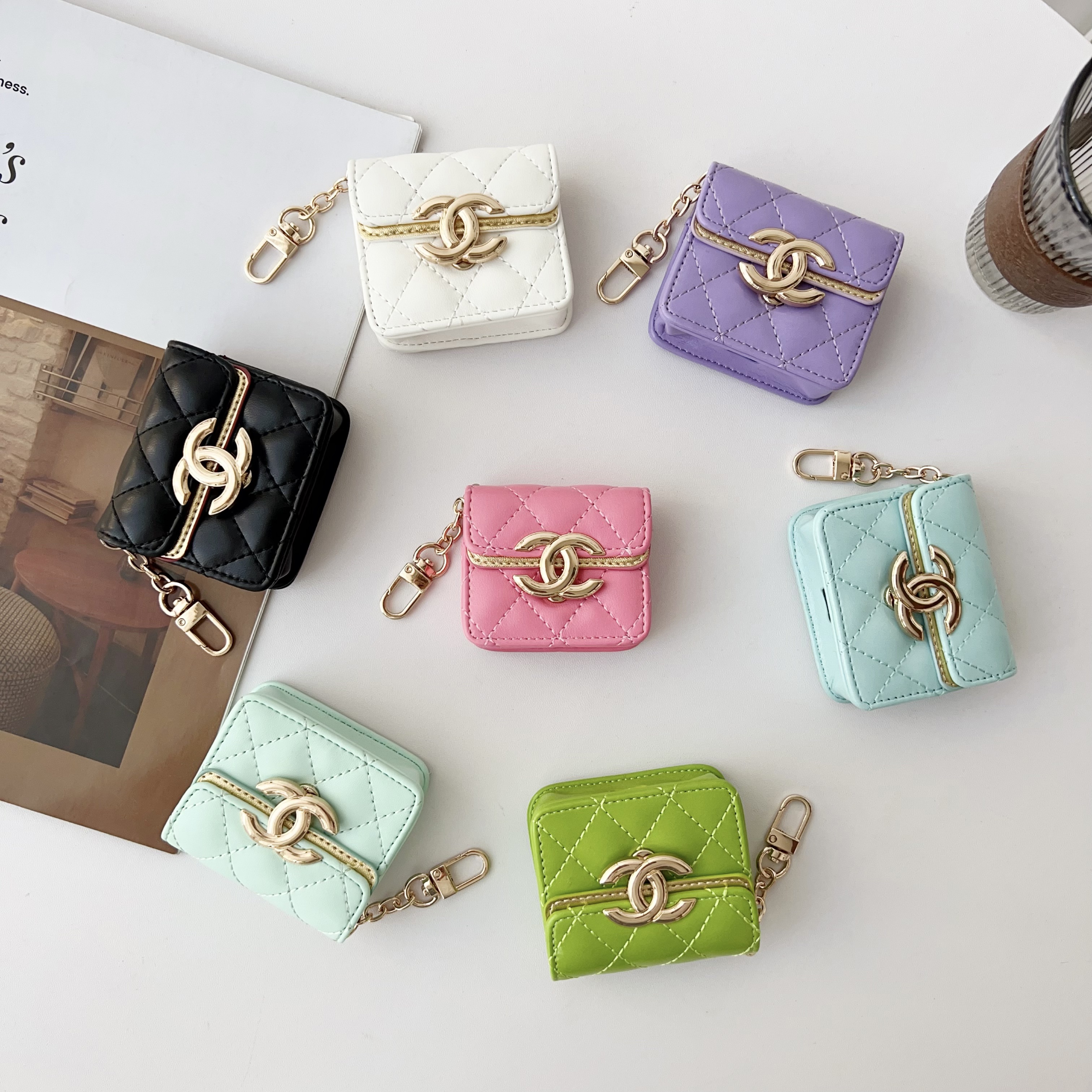 Luxury Leather Airpods Case With Crossbody Strap