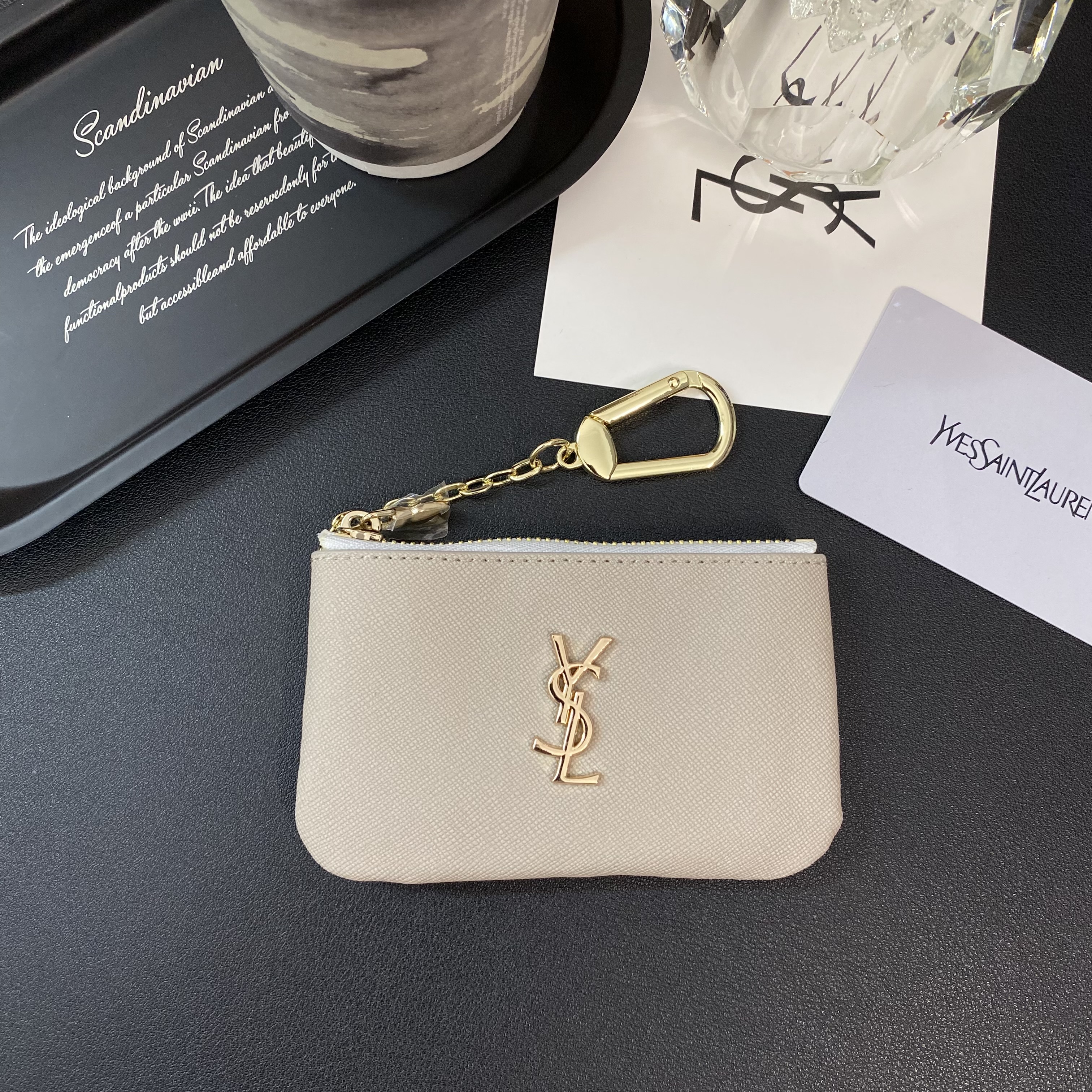 Luxury Leather Zipper Coin Purse