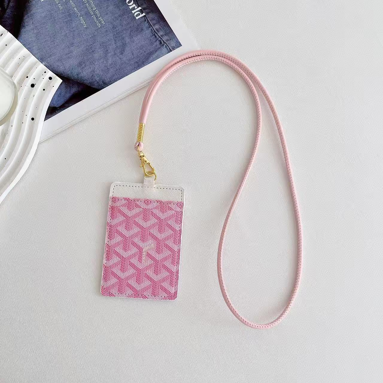 Leather Wallet Card Holder Necklace