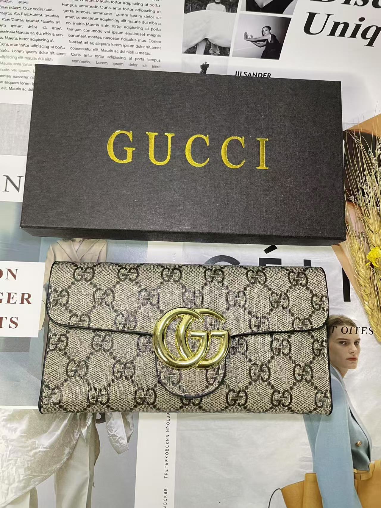 luxurious Leather Flap Wallet