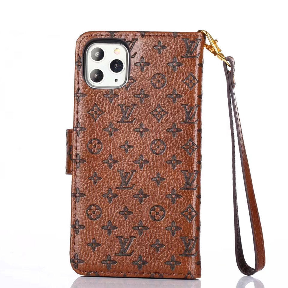 Louis Vuitton Shiny Leather iPhone Wallet Case 