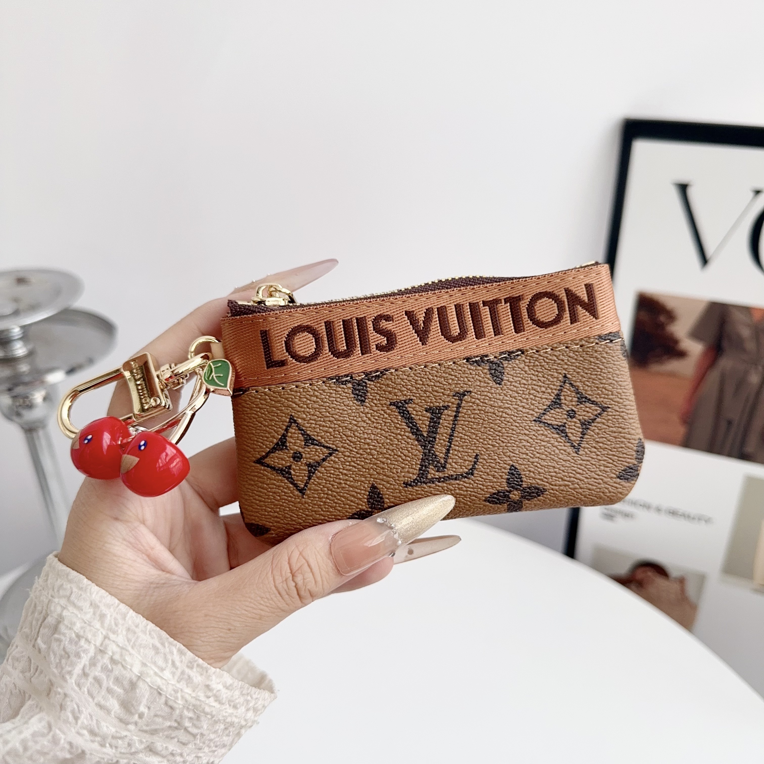 Louis Vuitton Cherry Luxury Leather Coin Purse