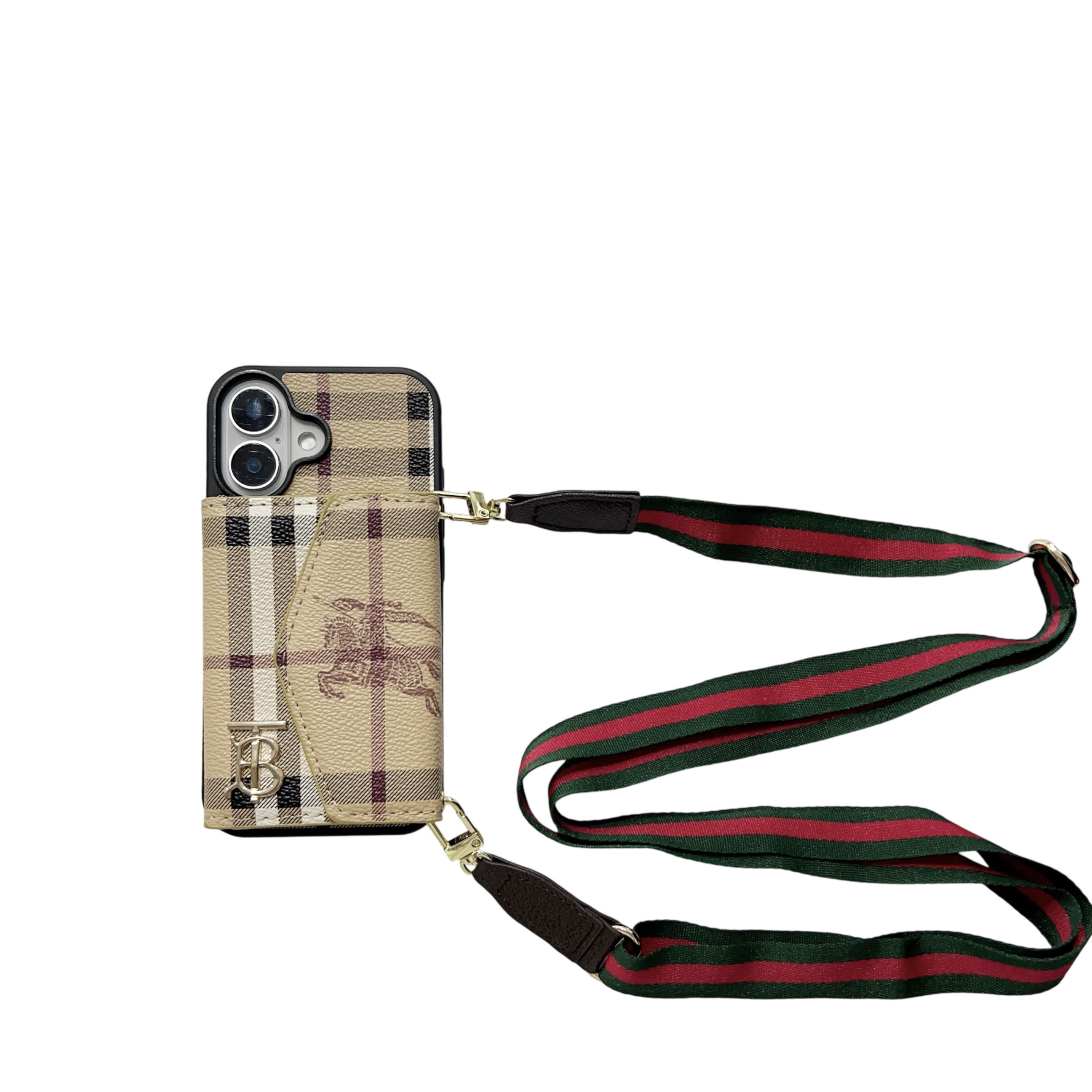 Balenciaga Leather  iPhone Wallet Case With Crossbody Strap